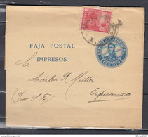 Faja Postal Republica Argentina Naar Esperanza - Ganzsachen