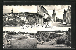 AK Sprockhövel /Westf., Totalansicht, Freibad, Hauptstrasse, Im Hammertal - Sprockhoevel