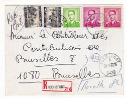 Lettre 1972 Recommandée Rochefort Belgique Controleur Des Contributions De Bruxelles - Lettres & Documents