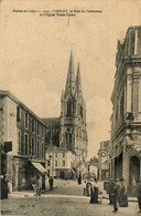 Cholet * La Rue Du Commerce Et Vue Sur L'église Notre Dame * Pharmacie - Cholet