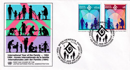 A9718- INTERNATIONAL YEAR OF FAMILY 1994 UNITED NATIONS POSTAL ADMINISTRATION, VIENNA 1994 COVER AUSTRIA - Storia Postale