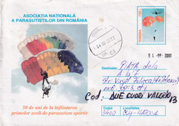 A9736- PARACHUTE SPORT, NATIONAL ASSOCIATION, GHERLA 2000 ROMANIA COVER STATIONERY - Parachutting