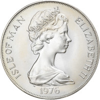 Monnaie, Isle Of Man, Elizabeth II, Crown, 1976, Pobjoy Mint, SPL, Argent - Isle Of Man