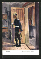 Künstler-AK Döbrich-Steglitz: Soldat Beim Wecken, Grenadier-Regt. 9. II. U. R. - Doebrich-Steglitz