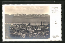 AK Wasserburg Am Bodensee, Ortspartie Mit Alpenpanorama - Wasserburg A. Bodensee