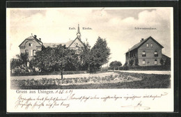 AK Usingen I. T., Schwesternhaus, Kath. Kirche - Usingen