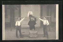 Foto-AK Berlin-Mariendorf, Männer Turnverein Mariendorf, Rekruten 1913 Am Reck - Tempelhof