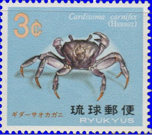 RYU-KYU Faune Marine, Crabe Yvert N°161c ** Neuf Sans Charnière. MNH - Schaaldieren