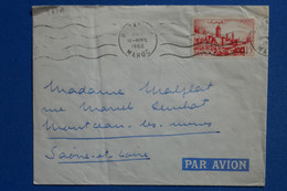 G19 MAROC BELLE LETTRE 1950  POUR MONCEAU FRANCE + AFFRANCH INTERESSANT - Lettres & Documents