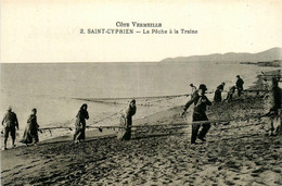 St Cyprien * La Pêche à La Traine * Pêcheur * Côte Vermeille - Saint Cyprien