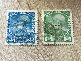 Perforierter Stempel ÖSTERREICH- -Perforé-Perforés,Perfin Perfins,Perforatis,Perforato, Perforated, Perforata,Durchlöche - Perforés