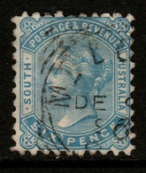Australia South Australia SG 191 1887 6d Blue, Used - Oblitérés