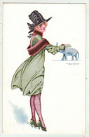 Illustrateurs Signés  // Maurice Pepin //  Femme Et Son éléphant - Pepin