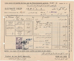 SYRIE - TIMBRE FISCAL SUR DOCUMENT - Lettres & Documents