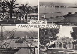 CARTOLINA  SALUTI DA MANFREDONIA,PUGLIA,MARE,SOLE,MEMORIA,STORIA,CULTURA,BELLA ITALIA,IMPERO ROMANO,VIAGGIATA 1965 - Manfredonia