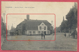 Waereghem Waregem : Rue De L'Orme Et Rue De La Gare - Commerce " De Vierschaar " - Attelages / Guerre De 14-18 - Waregem