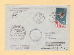 TAAF - 1966 - Terre Adelie - XVIe Expedition Antarctique - Lettres & Documents