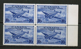 CANADA  Scott # CE 1** VF MINT NH BLOCK Of 4 (LG-1339) - Airmail: Special Delivery