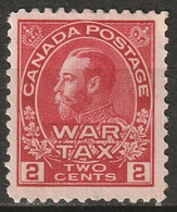 Canada 1915 Sc MR2  War Tax MH* Some Disturbed Gum Rose Carmine - Oorlogsbelastingen