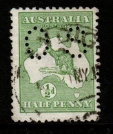 Australia SG O16  1913 First Watermark Kangaroo Half Penny Green,Used - Dienstzegels