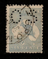 Australia SG O46  1915-20 3rd Wtmk Kangaroo,6d Ultramarine,Used - Dienstzegels