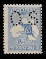 Australia SG O46a  1915 Kangaroo ,Perforated OS, 6d Ultramarine, 3rd Wtmk,Mint  Never Hinged - Service