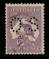 Australia SG O47  1915-20 3rd Wtmk Kangaroo,9d Violet,Used, - Dienstzegels