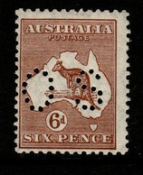 Australia SG O114 1929-30 Small Multi Wtmk Kangaroo,6d Chestnut,Mint Never Hinged, - Service