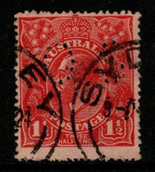 Australia SG O87  1924 King George V Perforated OS, 1.5 Scarlet,No Watermark,Used, - Service