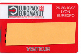 Carte Salon Magnétique Expoquimia'93 équiplast'93 Card Karte TBE (salon 14) - Cartes De Salon Et Démonstration