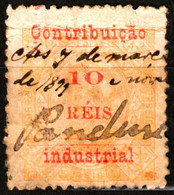 1899 PORTUGAL - Contribuição Industrial INDUSTRY - Revenue Tax Stamp / Overprint - 10 Rs - Used - Other & Unclassified