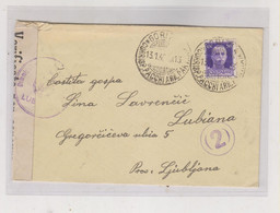 ITALY GORIZIA 1942  Censored Cover To Slovenia - Marcophilie (Avions)