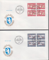 1987. Ethnographical Designs Series II. 4-block FDC (Michel 174-175) - JF421796 - Lettres & Documents