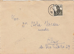 CONSTRUCTIONS WORKER STAMP, WAVY LINES CANCELLATIONS ON COVER, 1960, ROMANIA - Covers & Documents