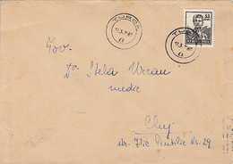 CONSTRUCTIONS WORKER STAMP, WAVY LINES CANCELLATIONS ON COVER, 1960, ROMANIA - Covers & Documents