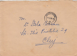 STUDENT, PILOT STAMPS, WAVY LINES CANCELLATIONS ON COVER, 1958, ROMANIA - Covers & Documents