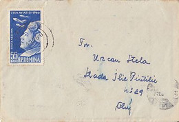 AVIATION DAY, PILOT STAMP, WAVY LINES CANCELLATIONS ON COVER, 1960, ROMANIA - Covers & Documents