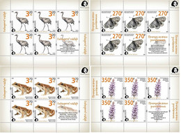 Russia And Finland 2021 Europa Endangered Wildlife Set Of 4 Sheetlets Of Peterspost Issue 5 Stamps And Label In Each Sht - Unused Stamps