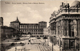 CPA AK TORINO Piazza Castello, Palazzo Reale E Pal.Madama ITALY (540539) - Palazzo Madama