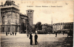 CPA AK TORINO Palazzo Madama E Piazza Castello ITALY (540751) - Palazzo Madama