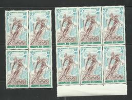 Comores, 1968, 10 X N° 22 Neufs** Skieur Des J.O. De Grenoble, Cote YT 75€ - Winter 1968: Grenoble