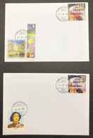 Russia And Finland 2021 Peterspost UEFA Championship St.Petersburg Russia Overprint COVID Vs FOOTBALL Set Of 2 FDC's - FDC
