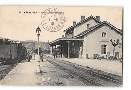 CPA 48 Marvejols La Gare Et Le Train - Marvejols