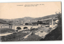 CPA 48 Langogne Pont De La Route Sur L'Allier - Fabrique De Poteaux - Langogne