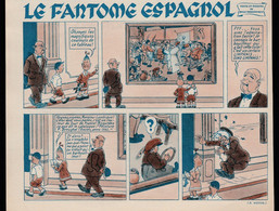 Bandeau Titre De Bob Et Bobette "Le Fantôme Espagnol" De 1948 Inédit Dans Les Bandes Dessinées En Albums. - Bob Et Bobette