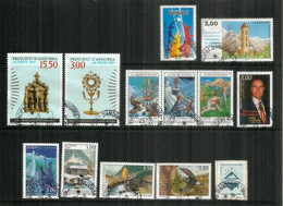 ANDORRA.Année Complète 1997. 13 Timbres Obliteres,1 ère Qualité, Oblitérations Rondes, Timbre Hommage Francois Mitterand - Oblitérés