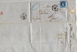 TB 2994 - 1865 - LAC - Lettre De Mr Gabriel GASSIN à MARSEILLE Pour LYON - 1849-1876: Klassik