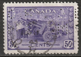 Canada 1942 Sc O261  Official Small OHMS Perfin Used - Perfins