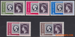 Luxemburg 1952 - Mi:490/494, Yv:PA 16/20, Airmail Stamps - XX - 100 Years Stamp Luxembourg - Ungebraucht