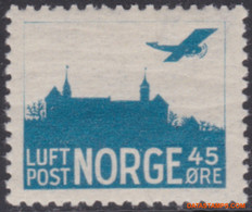 Noorwegen 1927 - Mi:136, Yv:PA 1, Airmail Stamps - XX - Akershus - Neufs